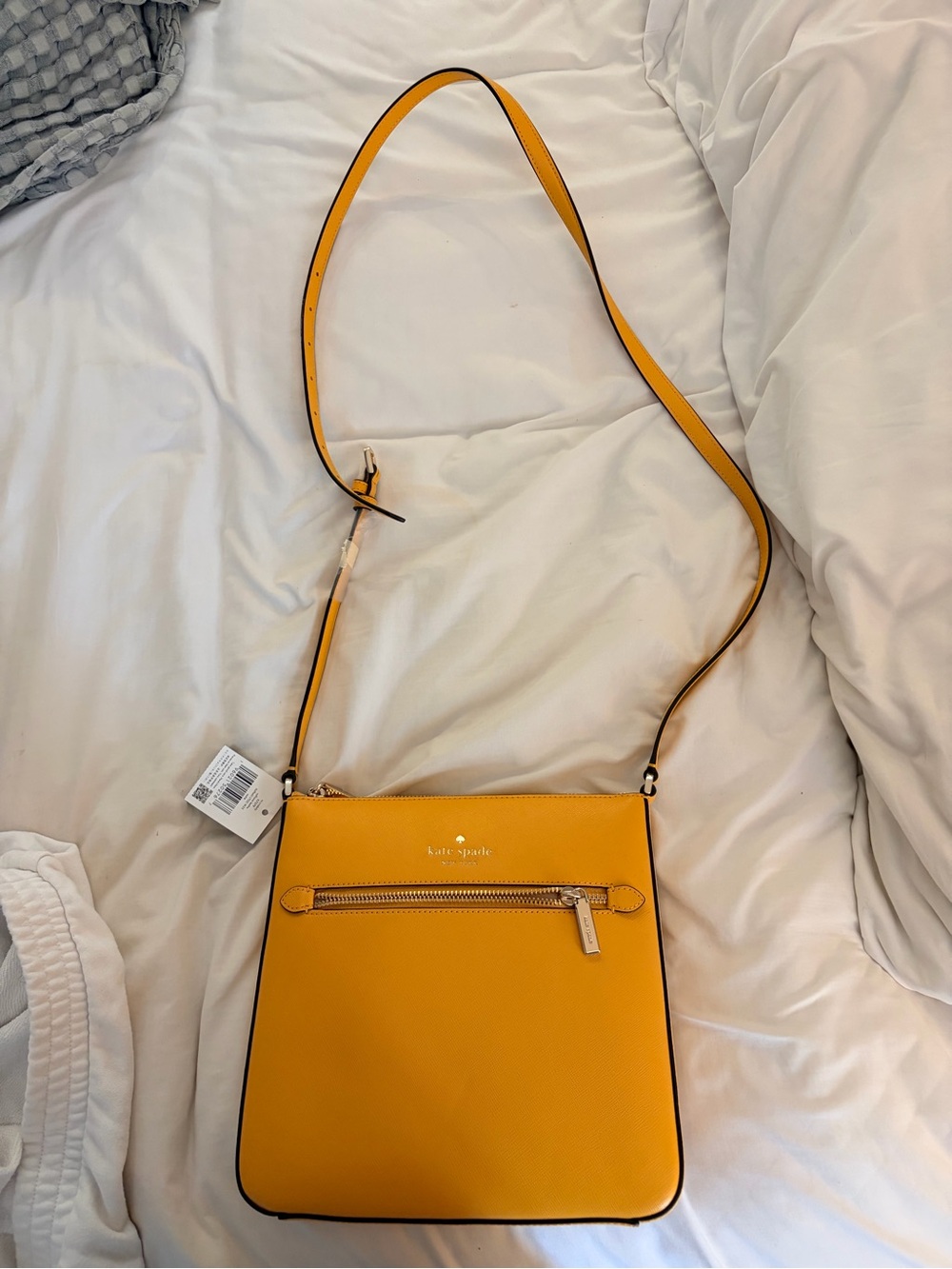 kate spade Yellow Crossbody with Front Zip and Adjustable Strap